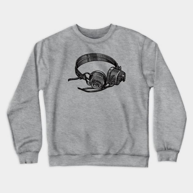 Vintage headphones Crewneck Sweatshirt by Museum